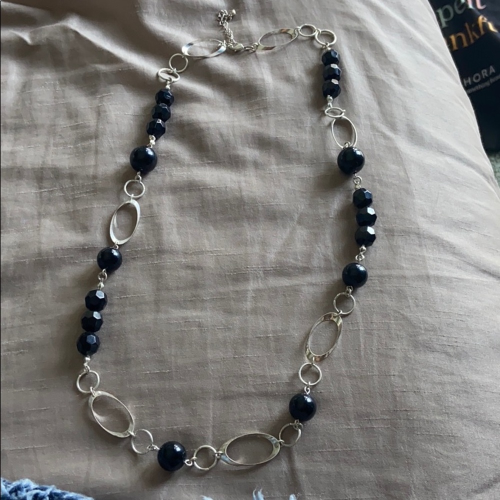 Black and silver necklace